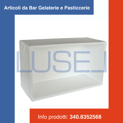 (z1) PZ 1 SCATOLA MEDIO/GRANDE PORTA ALIMENTI 50 x 30x 22 RETTANGOLARE PER L'ASPORTO DI ALIMENTI